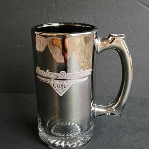 Harley-Davidson Cafe Las Vegas Silver Ombre Glass 12 OZ Beer Mug